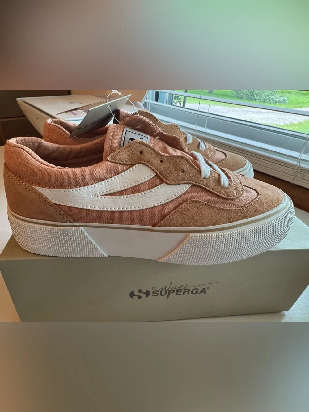 Superga 3041 Revolley Colorblock Platform Dusty Rose/White. Size 8.5 Women’s.